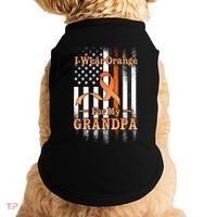 I Wear Orange Grandpa Multiple Sclerosis Ms Flag Funny Gift Doggie Tank thumb 0