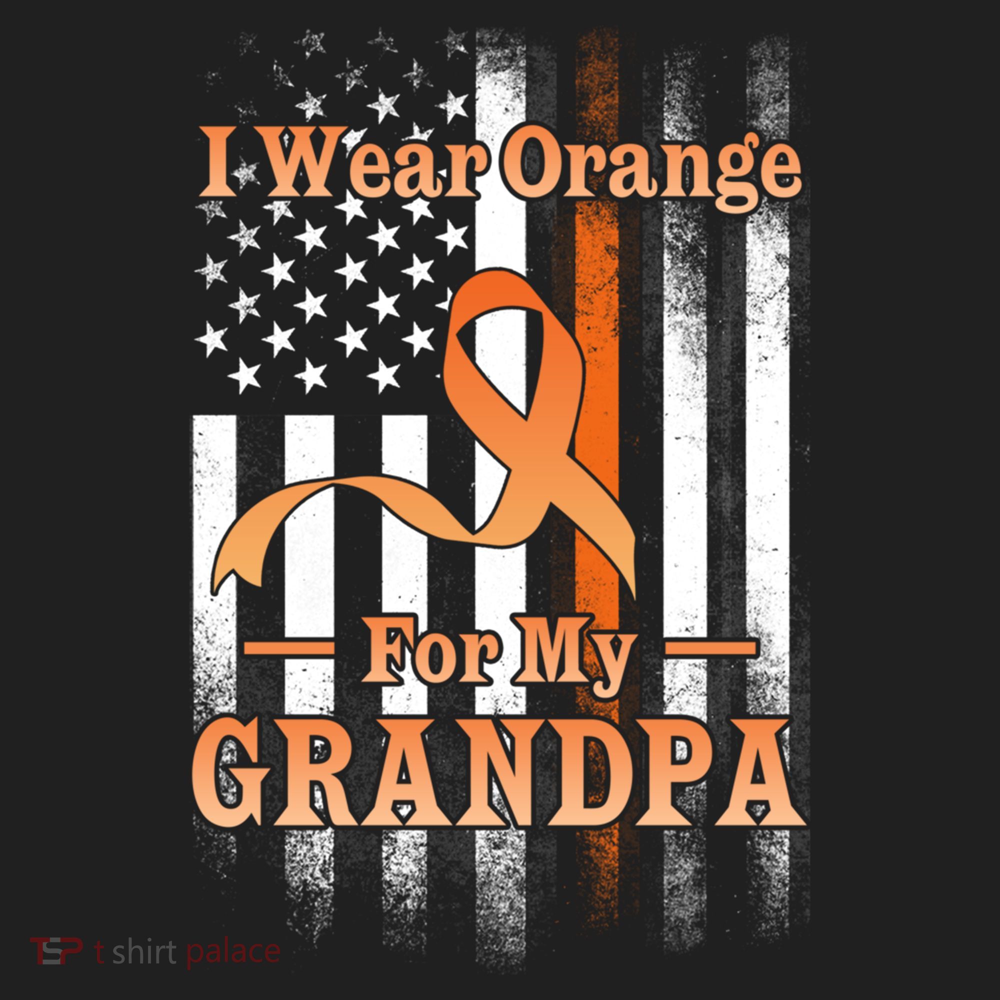 I Wear Orange Grandpa Multiple Sclerosis Ms Flag Funny Gift Hat