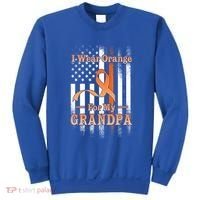I Wear Orange Grandpa Multiple Sclerosis Ms Flag Funny Gift Sweatshirt thumb 0