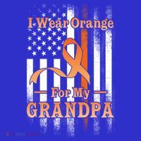 I Wear Orange Grandpa Multiple Sclerosis Ms Flag Funny Gift Polo thumb 2