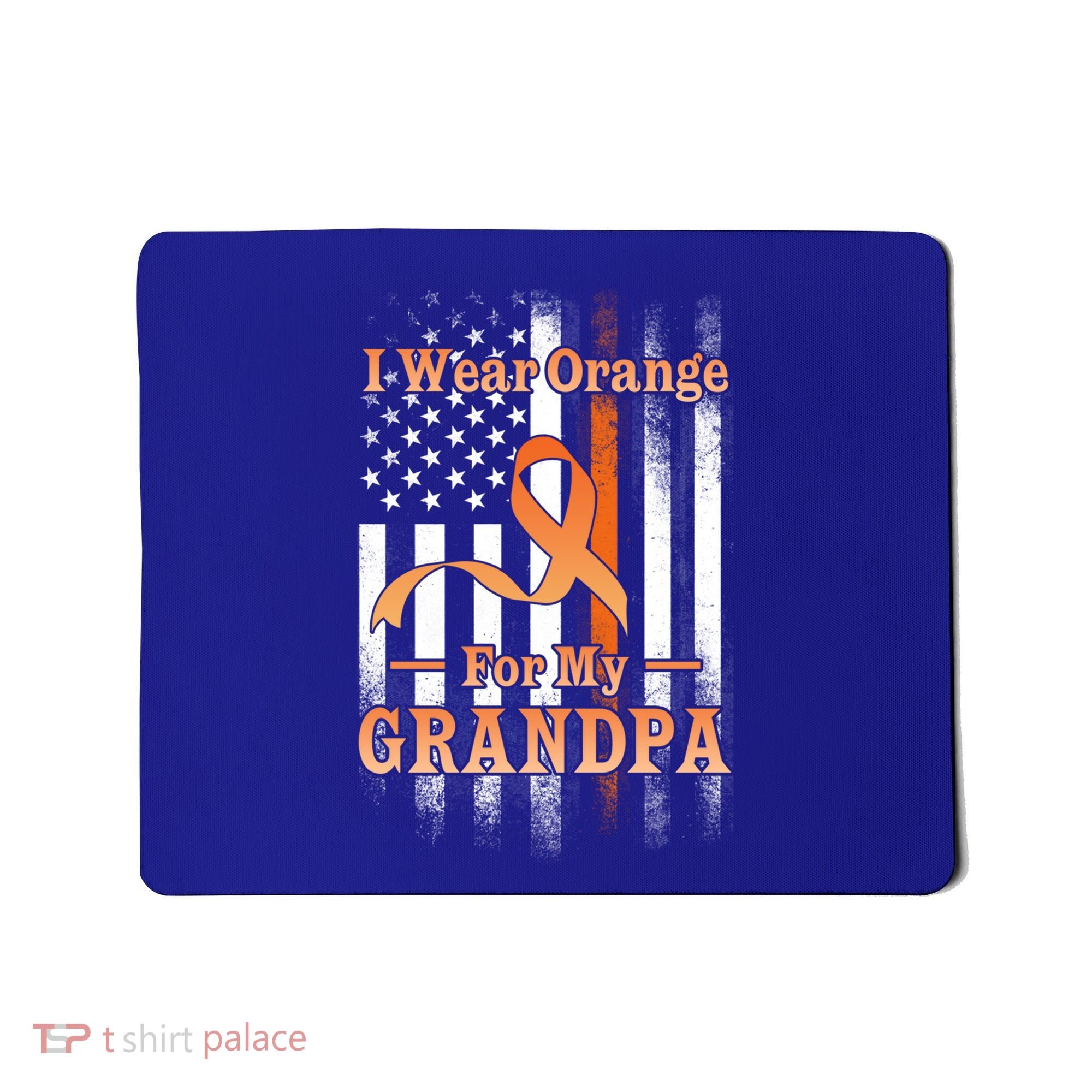 I Wear Orange Grandpa Multiple Sclerosis Ms Flag Funny Gift Mousepad