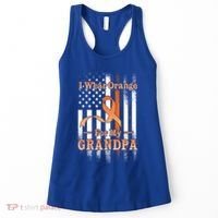 I Wear Orange Grandpa Multiple Sclerosis Ms Flag Funny Gift Women's Tank Top thumb 0