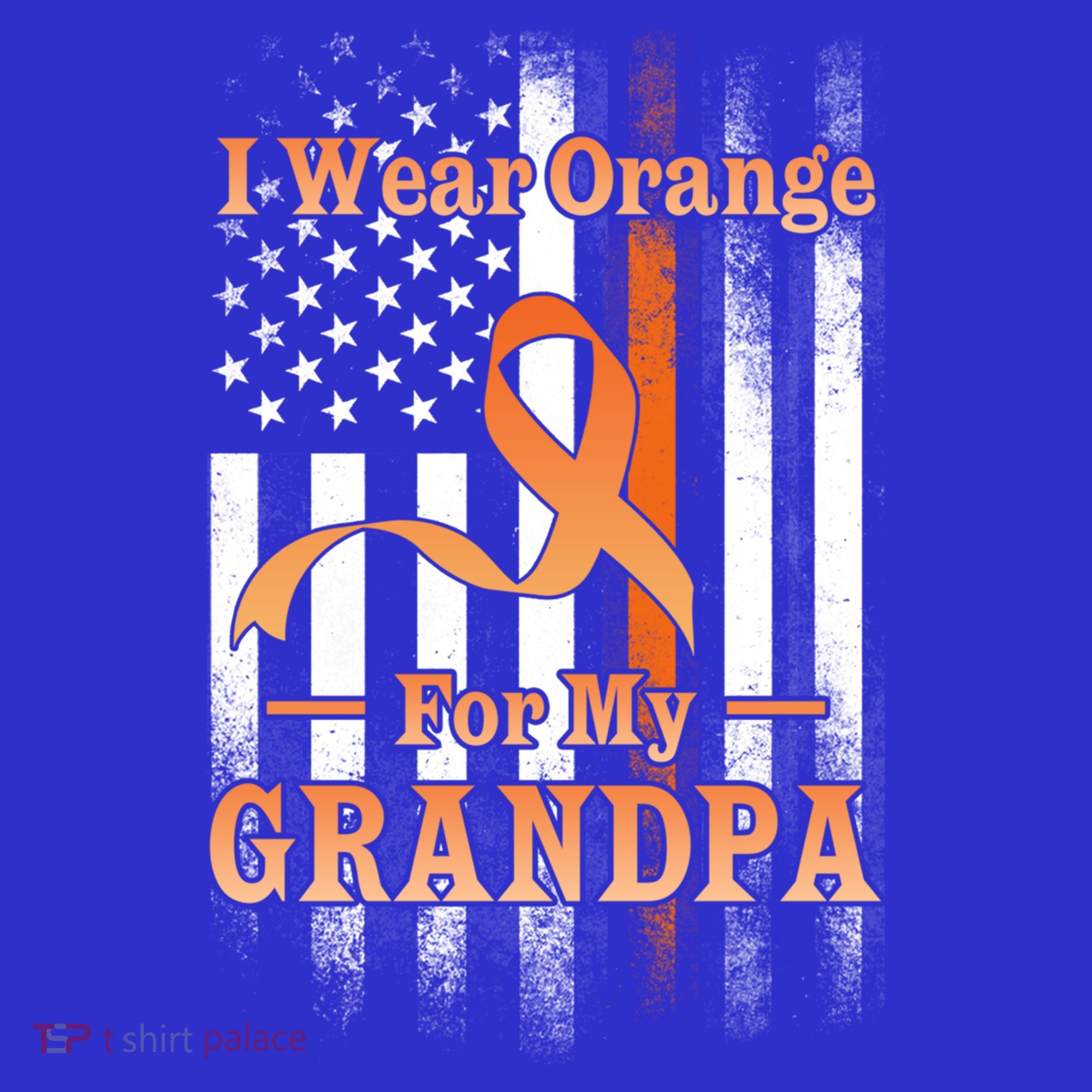 I Wear Orange Grandpa Multiple Sclerosis Ms Flag Funny Gift Women's Tank Top