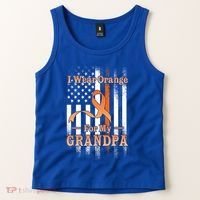 I Wear Orange Grandpa Multiple Sclerosis Ms Flag Funny Gift Tank Top thumb 2
