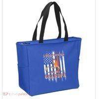 I Wear Orange Grandpa Multiple Sclerosis Ms Flag Funny Gift Tote Bag thumb 2