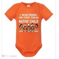 I Wear Orange For Every American Native Child Indian Pride Baby Bodysuit thumb 0