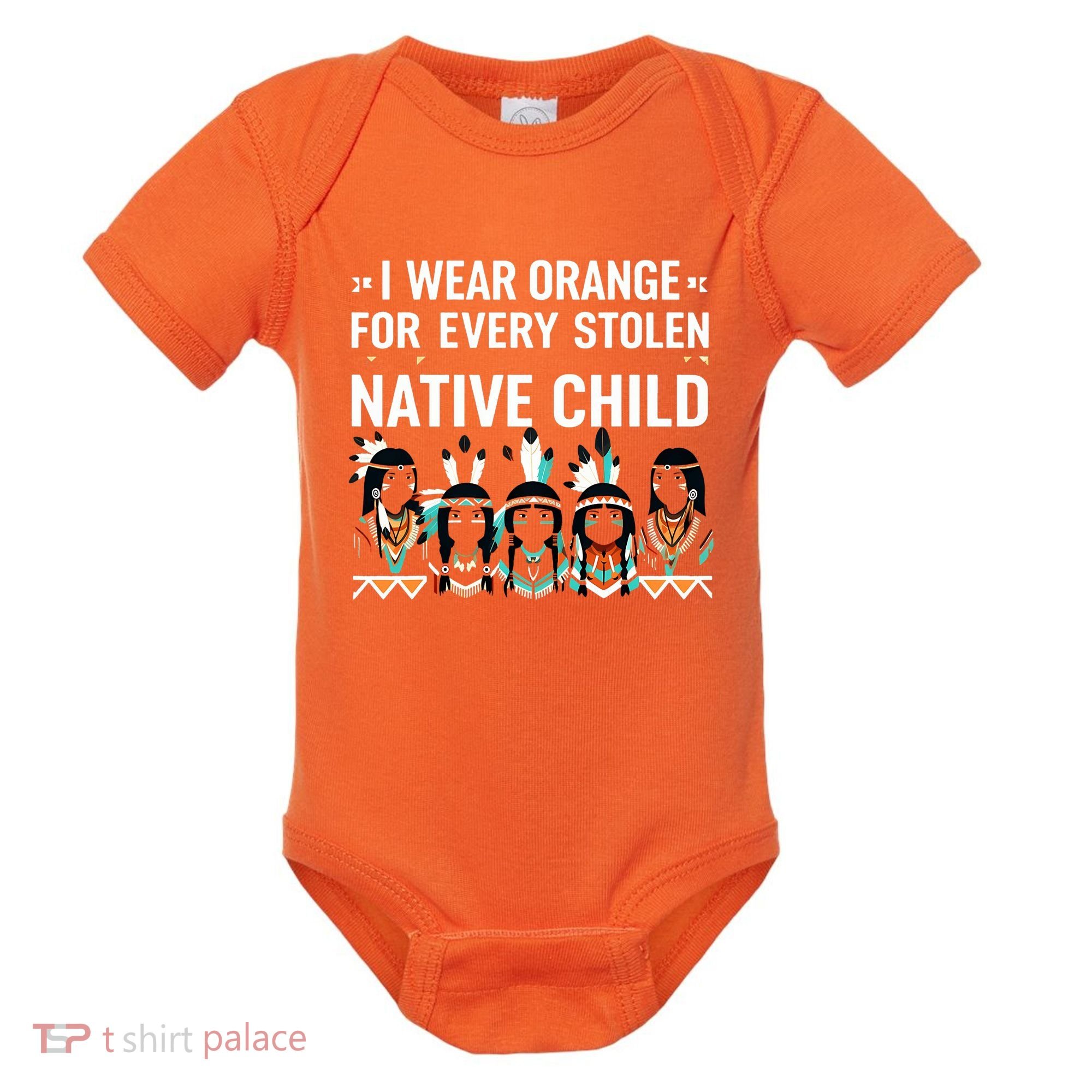I Wear Orange For Every American Native Child Indian Pride Baby Bodysuit
