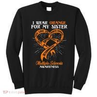 I Wear Orange For My Sister MS Multiple Sclerosis Awareness Sweatshirt thumb 0