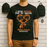 I Wear Orange For My Sister MS Multiple Sclerosis Awareness T-Shirt thumb 6