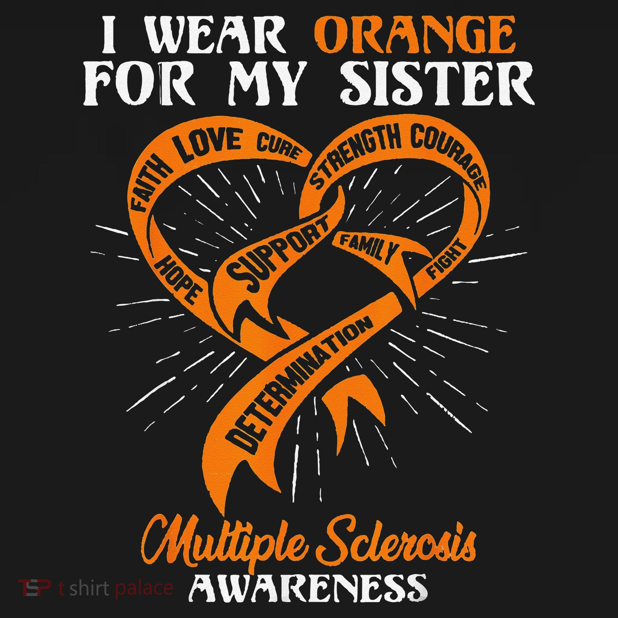 I Wear Orange For My Sister MS Multiple Sclerosis Awareness Mousepad