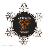 I Wear Orange For My Sister MS Multiple Sclerosis Awareness Ornament thumb 0