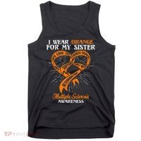 I Wear Orange For My Sister MS Multiple Sclerosis Awareness Tank Top thumb 0