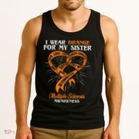 I Wear Orange For My Sister MS Multiple Sclerosis Awareness Tank Top thumb 3