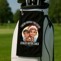 I Wear Orange For Indigenous Children Golf Towel thumb 2