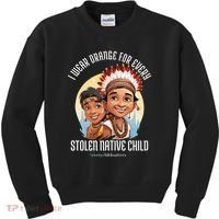 I Wear Orange For Indigenous Children Kids Sweatshirt thumb 0