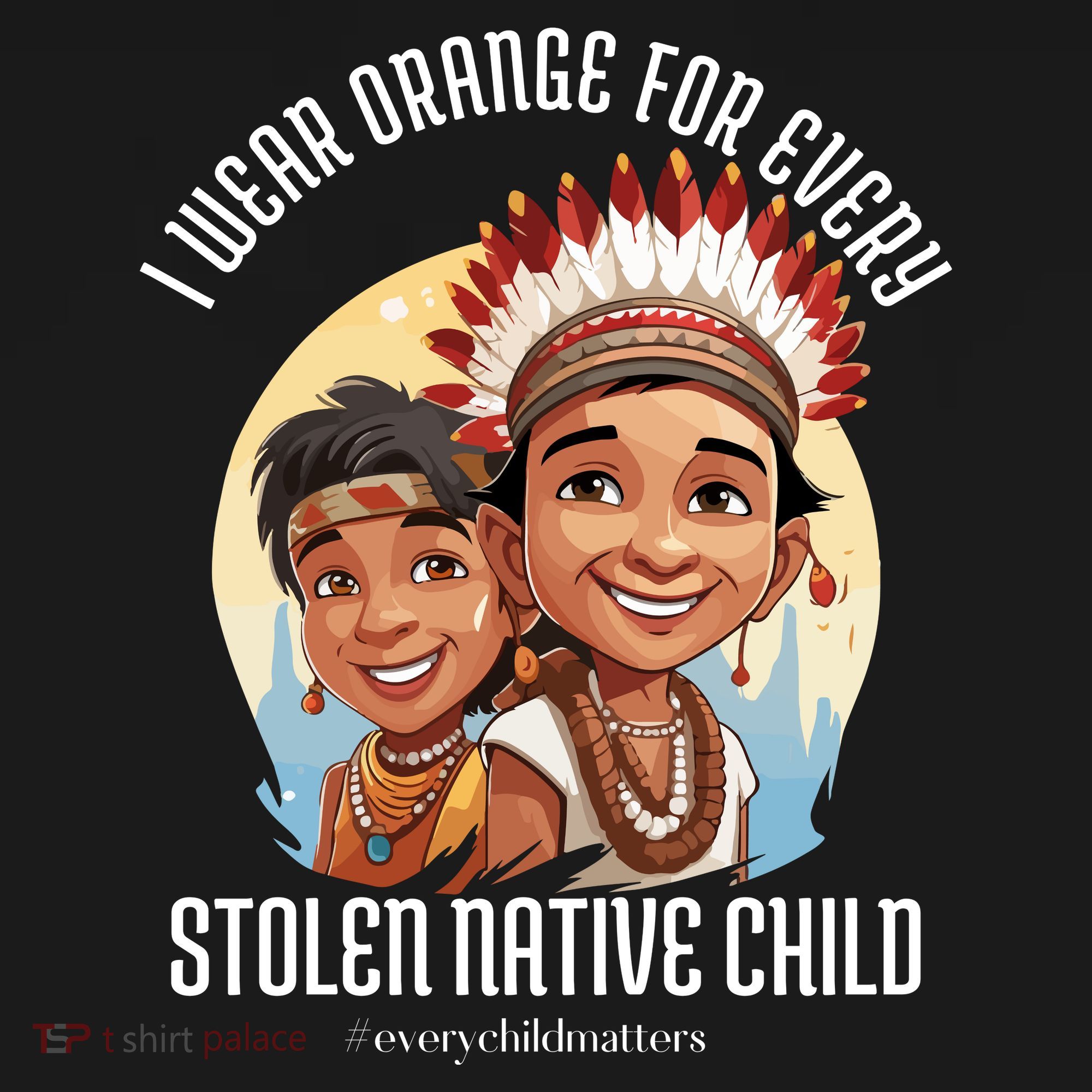 I Wear Orange For Indigenous Children Kids Long Sleeve Shirt