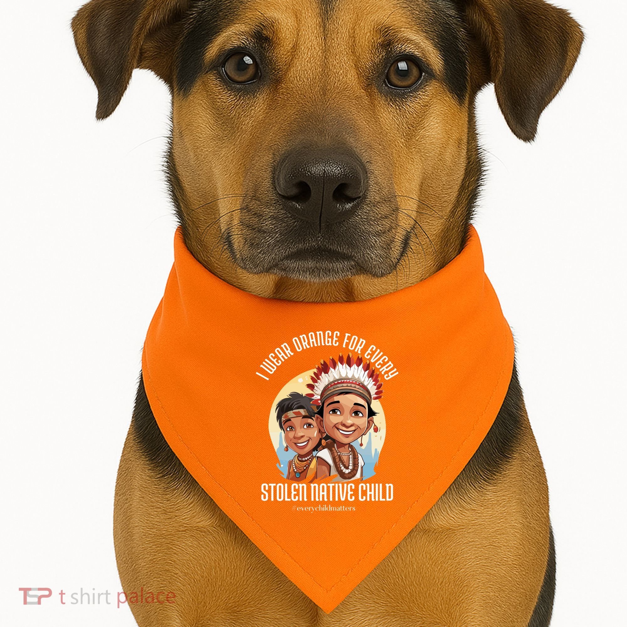 I Wear Orange For Indigenous Children USA-Made Doggie Bandana