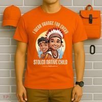 I Wear Orange For Indigenous Children T-Shirt thumb 6