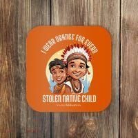 I Wear Orange For Indigenous Children Coaster thumb 0
