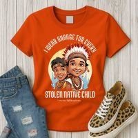 I Wear Orange For Indigenous Children Women's T-Shirt thumb 3