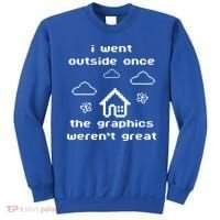 I Went Outside Once The Graphics Werent Great Sweatshirt thumb 0