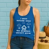 I Went Outside Once The Graphics Werent Great Women's Tank Top thumb 2
