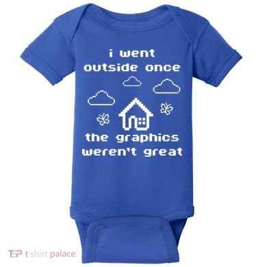 I Went Outside Once The Graphics Werent Great Baby Bodysuit