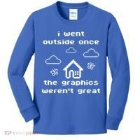I Went Outside Once The Graphics Werent Great Kids Long Sleeve Shirt thumb 0