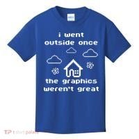 I Went Outside Once The Graphics Werent Great Kids T-Shirt thumb 0