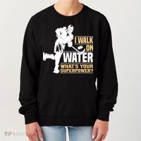 I Walk On Water Funny Ice Hockey Gift Women's Sweatshirt thumb 0