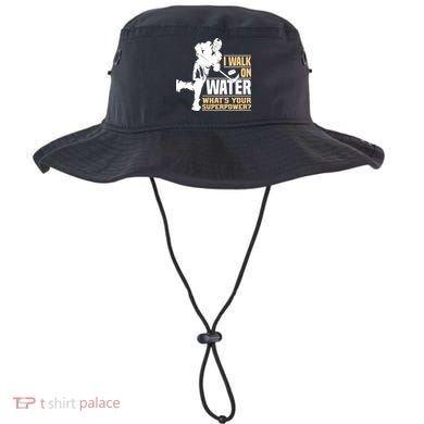 I Walk On Water Funny Ice Hockey Gift Bucket Hat