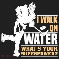 I Walk On Water Funny Ice Hockey Gift Beanie thumb 2
