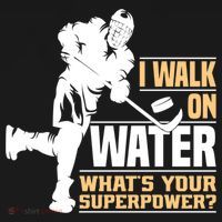 I Walk On Water Funny Ice Hockey Gift Ornament thumb 1