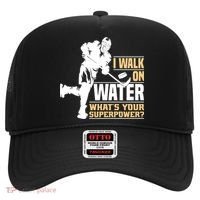 I Walk On Water Funny Ice Hockey Gift Hat thumb 0
