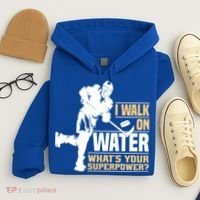I Walk On Water Funny Ice Hockey Gift Hoodie thumb 4