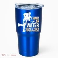 I Walk On Water Funny Ice Hockey Gift Tumbler thumb 0