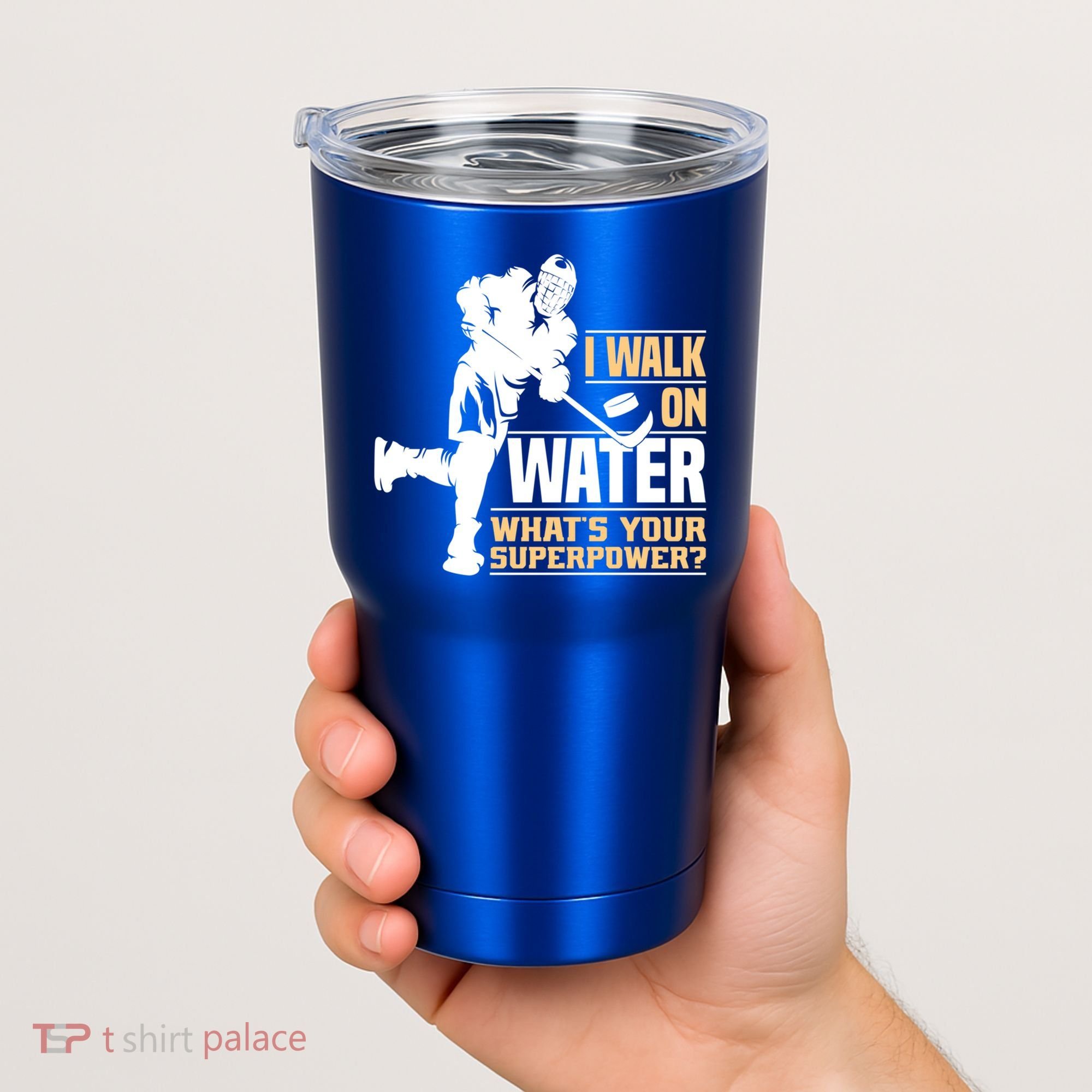 I Walk On Water Funny Ice Hockey Gift Tumbler