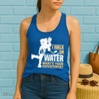 I Walk On Water Funny Ice Hockey Gift Women's Tank Top thumb 2