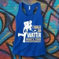 I Walk On Water Funny Ice Hockey Gift Women's Tank Top thumb 3