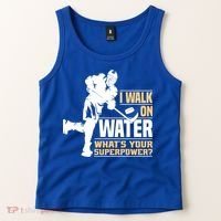 I Walk On Water Funny Ice Hockey Gift Tank Top thumb 2