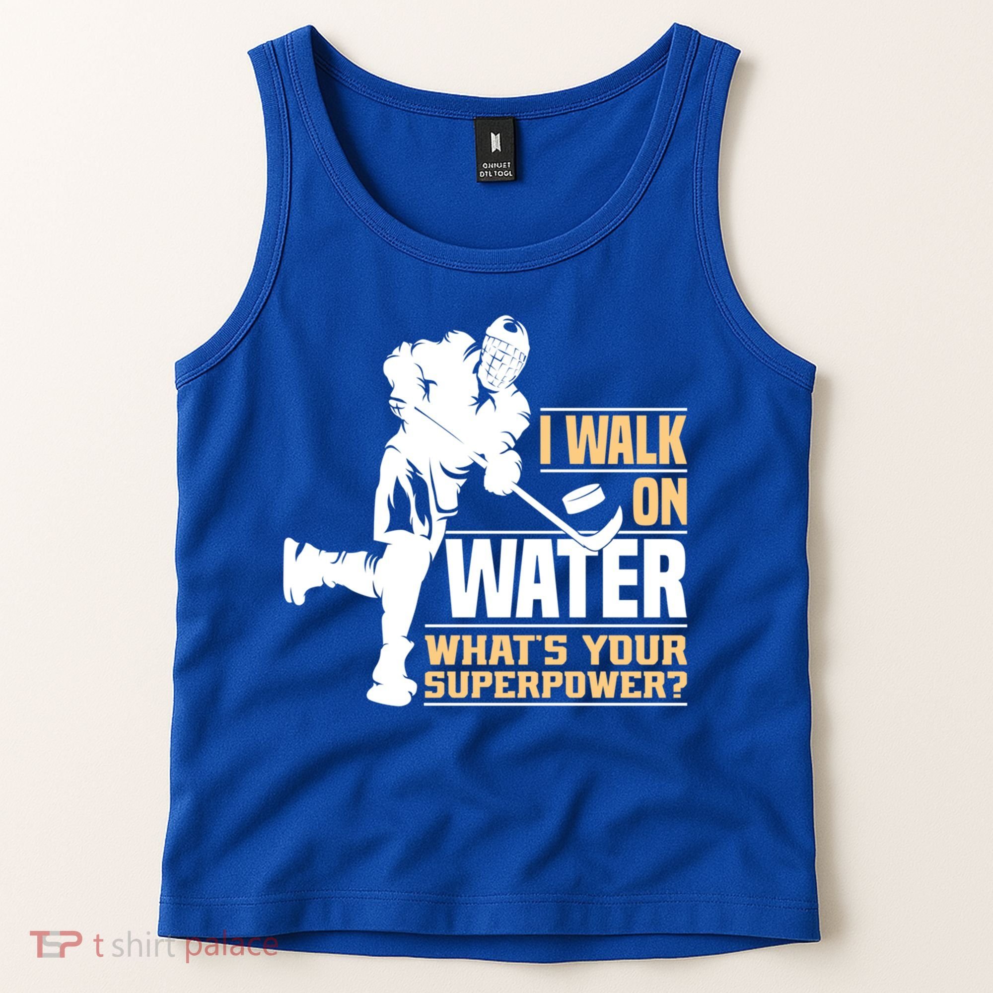 I Walk On Water Funny Ice Hockey Gift Tank Top
