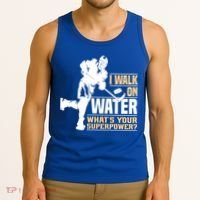 I Walk On Water Funny Ice Hockey Gift Tank Top thumb 3