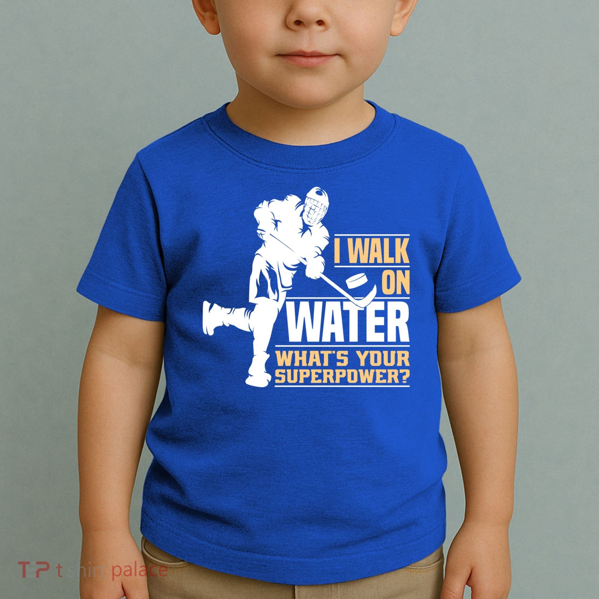 I Walk On Water Funny Ice Hockey Gift Toddler T-Shirt