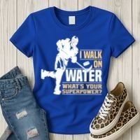 I Walk On Water Funny Ice Hockey Gift Women's T-Shirt thumb 3