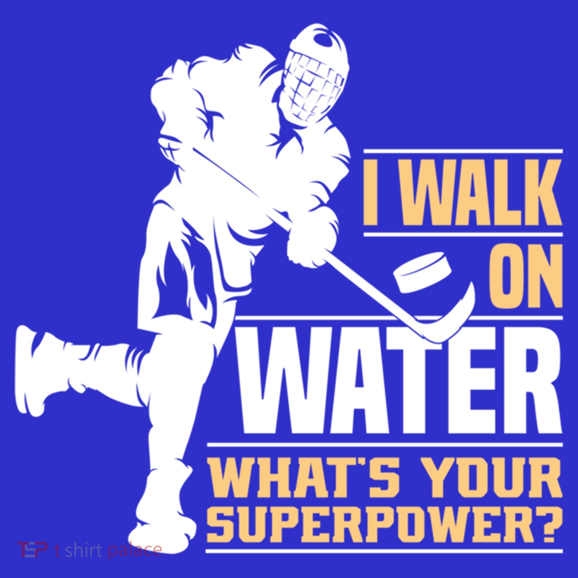 I Walk On Water Funny Ice Hockey Gift Kids Sweatshirt