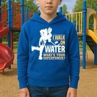 I Walk On Water Funny Ice Hockey Gift Kids Hoodie thumb 2