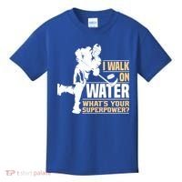 I Walk On Water Funny Ice Hockey Gift Kids T-Shirt thumb 0
