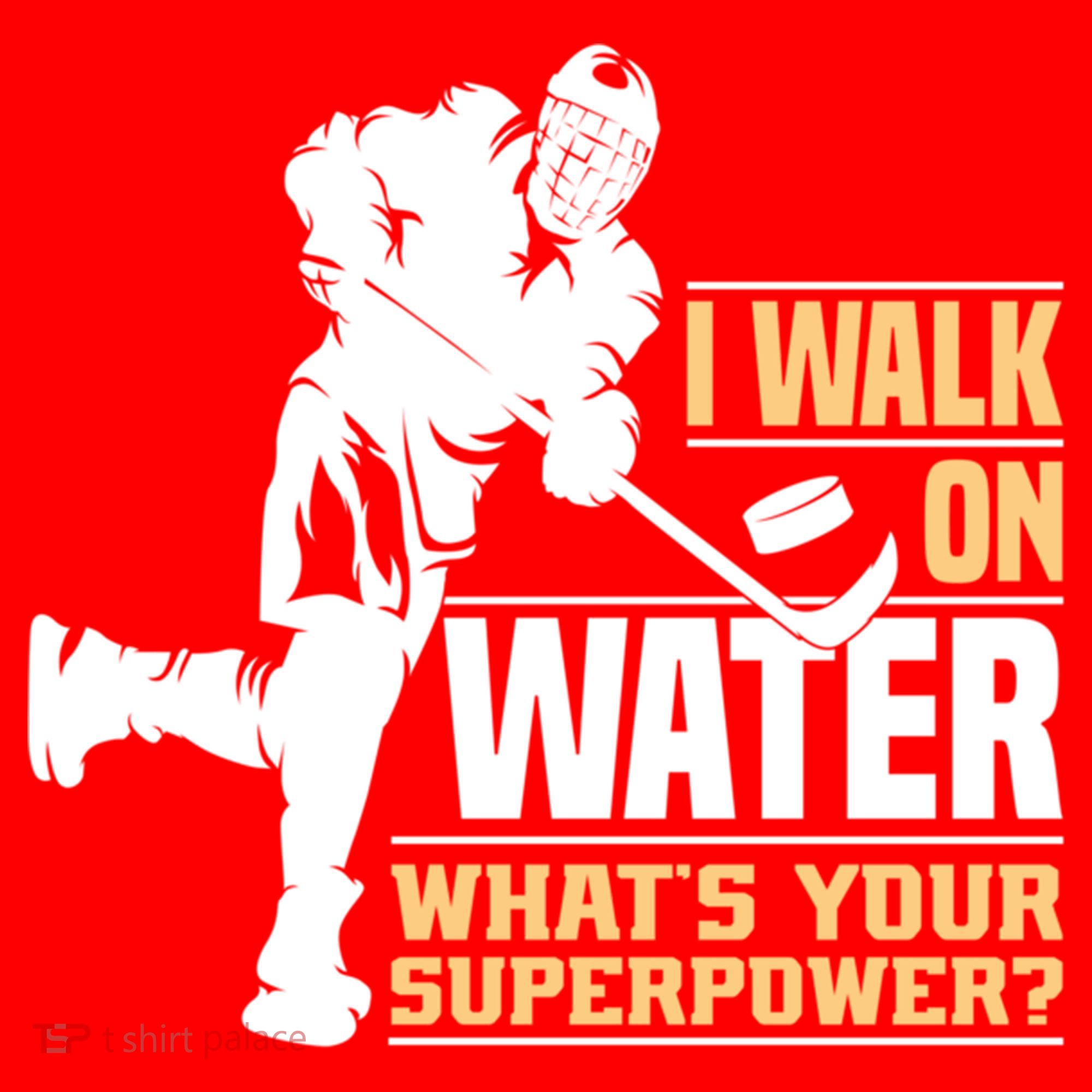 I Walk On Water Funny Ice Hockey Gift Santa Hat