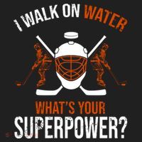 I Walk On Water What's Your Superpower? Funny Hockey Beanie thumb 2