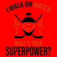 I Walk On Water What's Your Superpower? Funny Hockey Santa Hat thumb 1